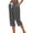 Black 01, variant on DeHolifer Women Summer Capris Pants Casual Printed Cropped Pants Side Silt Drawstring Loose Trousers Red M