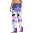 thumbnail image 6 of Cute Unicorn Ghost Pajama Pants Men's Lounge Pants Light with Drawstring and Pockets, 6 of 7