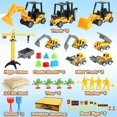 thumbnail image 2 of Kit para obras de construcción Helsort Sand Art con 8 camiones, 37 unidades, 2 of 7