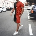 thumbnail image 1 of Akiihool Short Sets Men 2 Piece Outfits Men's Casual Tracksuit Summer Workout Set (Red,L), 1 of 5