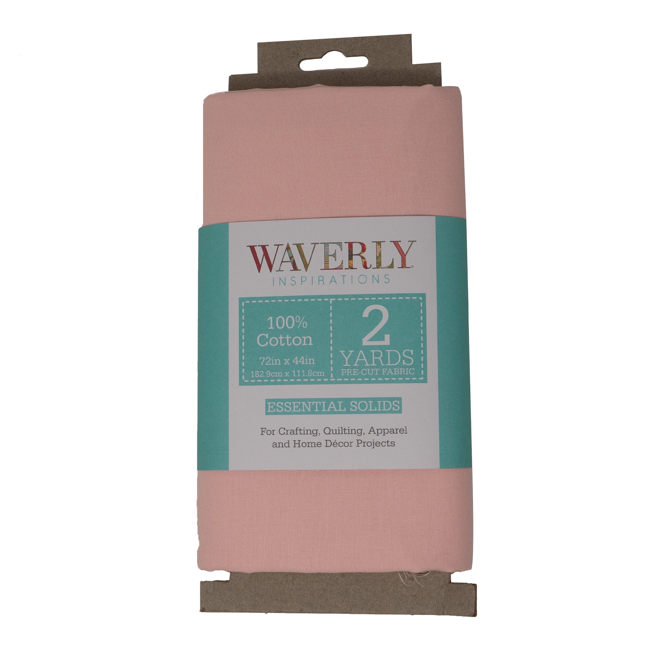 (2 pack) Waverly Inspirations 2 Yard Cut 100% Cotton Solids Fabric, Blush, 44" Wide for Quilting & Sewing