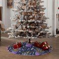thumbnail image 4 of Sikiie Lavender Flowers Nativity Christmas Tree Skirt, Jesus Christian Winter Holiday Tree Mat Decoration(30-48IN)30", 4 of 6