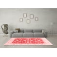thumbnail image 3 of Ahgly Company Indoor Round Abstract Red Modern Area Rugs, 4' Round, 3 of 4