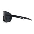thumbnail image 6 of Mens Geometric Oversized Shield Sport Plastic Wrap Riding Sunglasses Matte Black - Black, 6 of 7