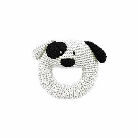 Hand Crocheted Dog Ring Rattle by Dandelion - 51011