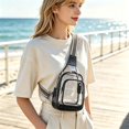 thumbnail image 4 of Clear Travel Shoulder Bag Waterproof Lightweight Transparent Messenger Crossbody Bag, Secure Zipper For Everyday Hands-Free Use, 4 of 6