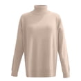 thumbnail image 4 of Women's Turtleneck Tunic Sweater, Womens Fall Sweaters, Long Sleeve Side Slit Casual Pullover Top, 4 of 7