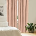 thumbnail image 2 of Ambesonne Geometric Window Curtains, Repeating Lozenges Art, Each 28" W x 63" L, Almond and Pale Mustard, 2 of 4