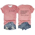 thumbnail image 1 of Daznico T-Shirt Décontracté pour Femmes Grande Taille Col Rond Imprimé Lettre pour Usage Quotidien, 1 of 2