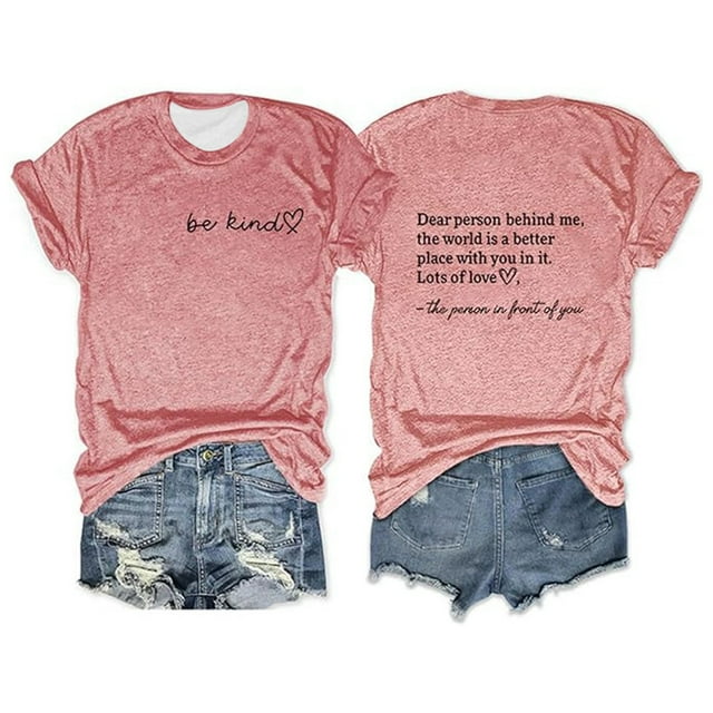 Daznico T-Shirt Décontracté pour Femmes Grande Taille Col Rond Imprimé Lettre pour Usage Quotidien