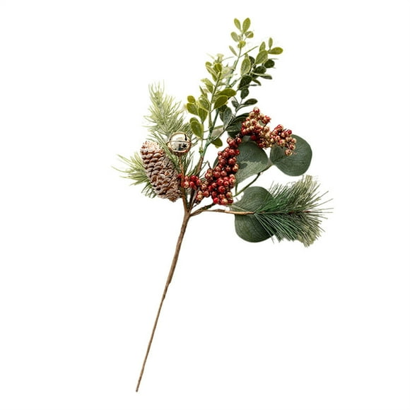 Clearance! Christmas Frost Cedar with Red Berries Light Snow Christmas Front Rattan Cuttings Mailboxes Wall Mantle Tables Decorate Indoors and Outdoors