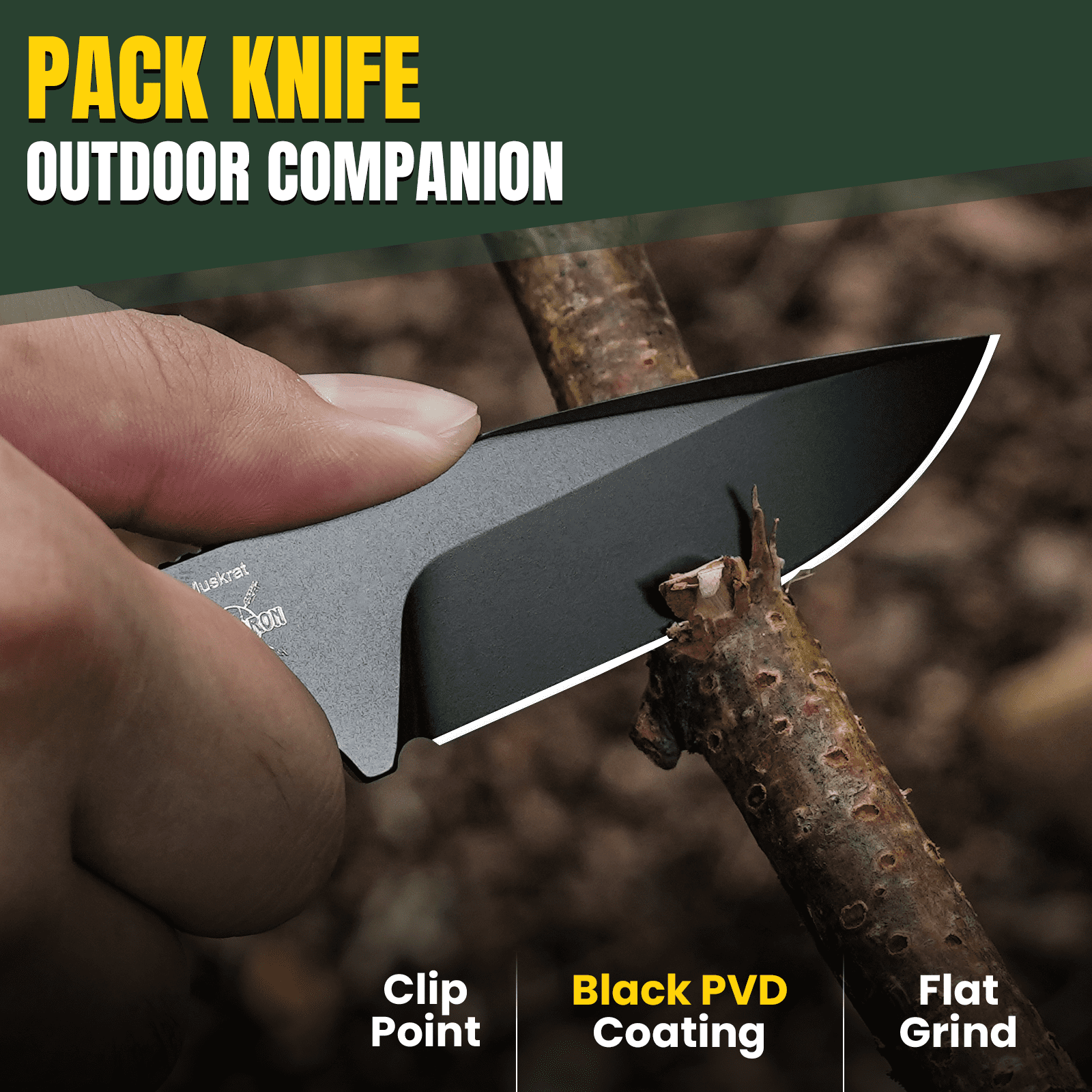 Kizer Muskrat Fixed Blade Knife D2 Blade G10 Handle Pocket Tactical Knives 1064A1