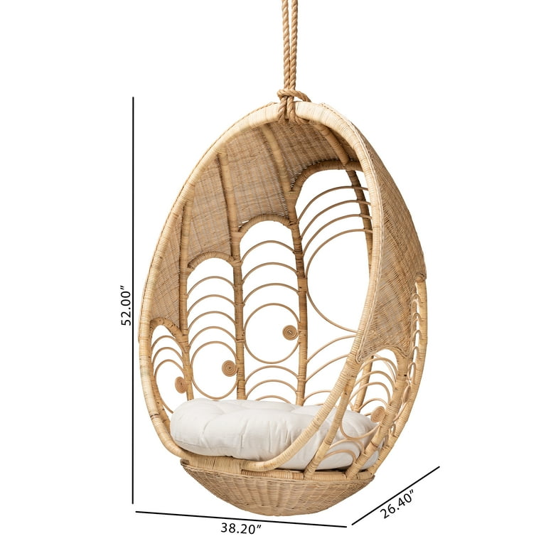 Free Shipping bali pari Umika Rattan BOHO Hanging Chair Natural Brown Walmart