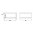 thumbnail image 3 of Tvilum Madrid Living Room Coffee Table with 1 Fixed Open Shelf, White, 3 of 9