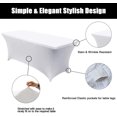 thumbnail image 3 of SHAR Stretchable 6ft Tablecloth for Rectangle Tables - Fitted Spandex Cover for Patio, Wedding, Party, Kitchen, Beauty Event, 3 of 5