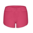 thumbnail image 7 of Solid Color Stretch Boyshort Underwear Women Soft Brushed Polyester Boyshort Panties Yoga Fitness Short Boxer Briefs Pink L, 7 of 7