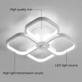 thumbnail image 4 of ADISUN White Modern Led Ceiling Light Fixtures, Square Design Creative LED Ceiling Lamp Lighting Fixtures for Bedroom Kitchen Office Corridor Aisle (Cool White,6000K), 4 of 8