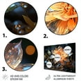 thumbnail image 3 of Designart "Crystal Clear Beauty in Orange Flowers II" Floral Metal Wall Art Prints, 3 of 5