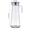 thumbnail image 3 of Weloille Pichet d'Eau Froide Simple en PC avec Couvercle en Acier Inoxydable, 1 Pce Pichet d'Eau Grande Capacité Résistant à la Chaleur, Sans BPA Contenant à Boisson Incassable, pour la Maison le Bureau Usage Quotidien, 3 of 6