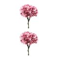 thumbnail image 4 of Wosthever Hortensia artificial Seda Simulación falsa Planta Decoración de Flores decorativas Ramo Boda Morado oscuro morado rosa oscuro 2Conjunto, 4 of 6