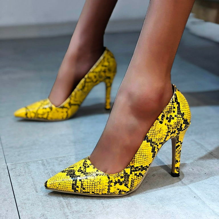 Open toe yellow heels 2025