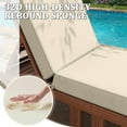 thumbnail image 5 of Kimunuk Outdoor Chaise Lounge Cushions set of 2, 72" x 21" x 4" Waterproof Pool Beach Recliner Replacement Cushions with Ties, Cream, 5 of 7