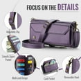 thumbnail image 3 of KOMI for Samsung S24 Ultra Case with RFID Blocking for Samsung Galaxy S24 Ultra Wallet Case for Women Men, PU Leather Magnetic Flip Strap Zipper Card Holder Phone Case for Galaxy S24 Ultra Purple, 3 of 9