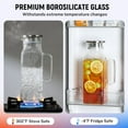 thumbnail image 4 of ThrottleT-2 Quart (2 Liter 68 oz) Square Glass Pitcher with Lid and Spout, Water Pitchers with Handle for Fridge, Glass Carafe for Hot/Cold Drink, Large Jug for Iced Tea, Coffee,Juice,Milk,Beverage, 4 of 6