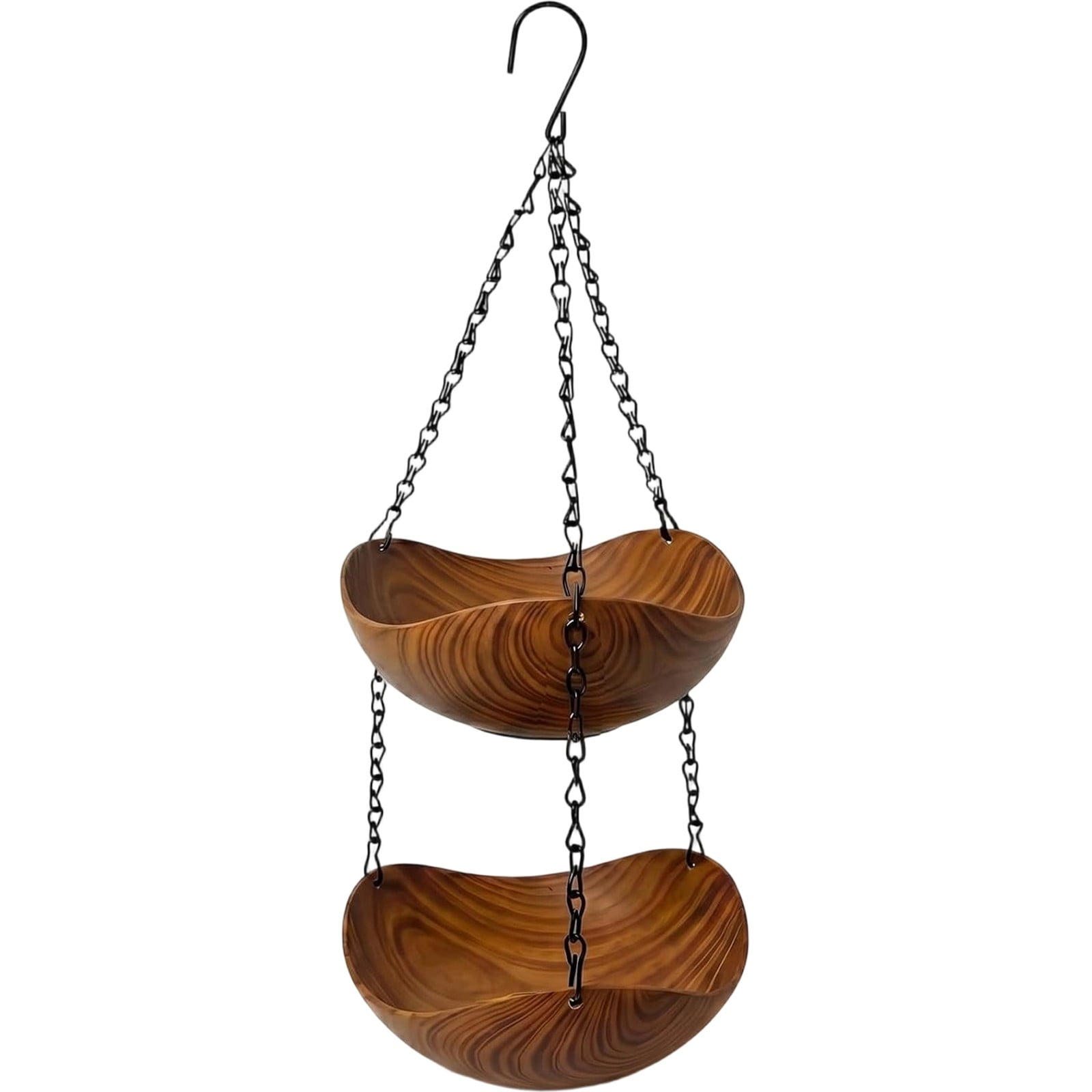 Leeye Hanging Layered Bird Bath and Feeder Bowl, Outdoor Garden Birdfeeder for Wild Birds
