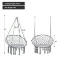 thumbnail image 2 of Gymax Hammock Chair Hanging Cotton Rope Macrame Swing Chair Indoor Outdoor Gray, 2 of 6