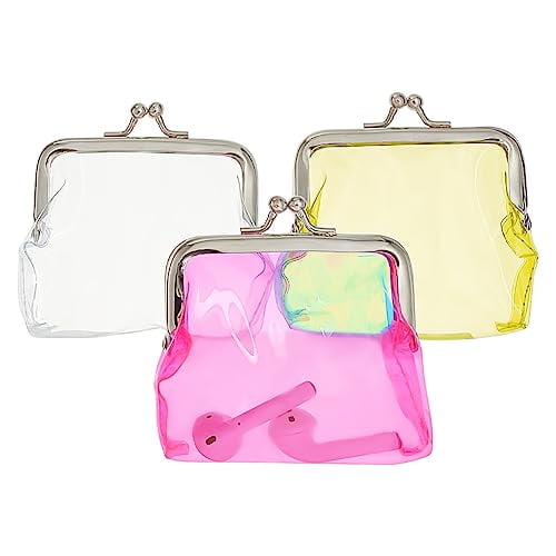 Clear Coin Purses Transparent Change Purses Waterproof PVC Jelly