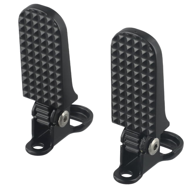 1 Pcs Bicycle Rear Rear Pedal Pedals Metal Foldable Footrests Anti Slip Pattern Aluminum Alloy For Electric Bicycle Supplies
