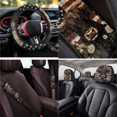 thumbnail image 4 of HUIACONG USA Cow Daisy Car Interior Accessory Kit, with Key Fob Keychain Strap, Compatible with Trucks Cars, 4 of 5