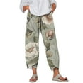 thumbnail image 2 of Women's Capris Plus Size Under $10 Summer Comfortable Loose Wide Legs Fashion Printed Capris Pants, 2 of 5