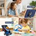 thumbnail image 7 of BMOUO Case for iPad 9th 8th 7th Generation (10.2 inch, 2021/2020/2019), Shockproof Protective iPad 10.2 Case with Built-in Stand/Pencil Holder, Navy Blue, 7 of 7