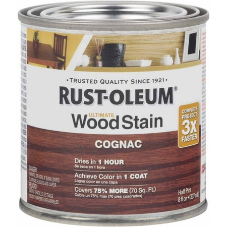 Rust-Oleum Ultimate Wood Stain Half-Pint, Cognac