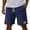 Dark Blue, variant on Besolor Men's Shorts Cotton Linen Casual Elastic Waist Drawstring Summer Lightweight Loose Beach Shorts with Pockets(X-Large,White)