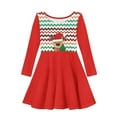 thumbnail image 4 of DISNIMO Girls Reindeer Christmas Dress for Girls 5-6 Dresses Long Sleeve Kids Red Dress for Christmas Skater Dress for Girls Round Neck Dress for Child Twirling Dresses for Girls Mini Dress Kids, 4 of 6