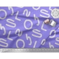 thumbnail image 2 of Soimoi Velvet Fabric Alphabets,Waves & Fish Artistic Print Fabric by the Yard 58 Inch Wide, 2 of 3