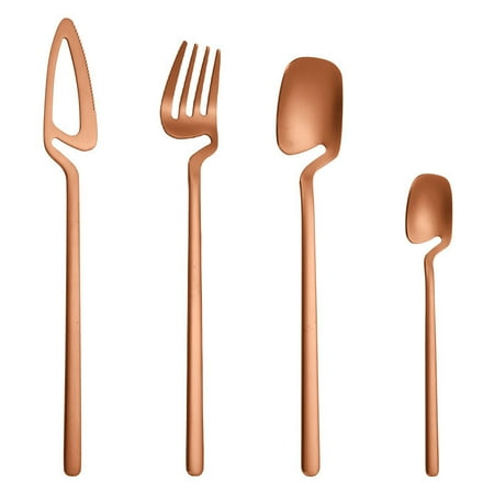 

Tepsmf Spoons And Forks Set Curved Handle Can Hang Cup Spoon Fork Dessert Knife Hang Cup Spoon Hang Cup Fork Hang Cup Tableware