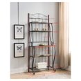 Black / Walnut 5Tier Kitchen Storage Bakers Rack