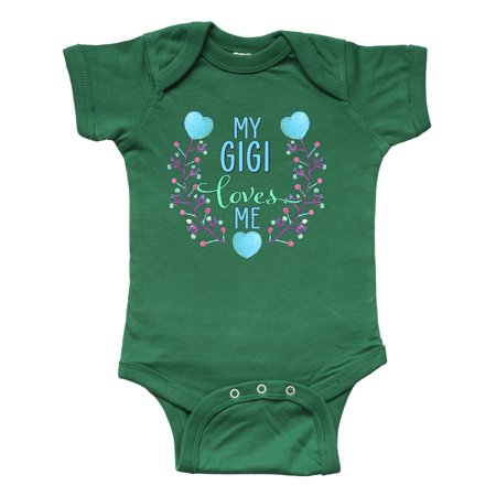 

Inktastic My Gigi Loves Me- Painted Flowers and Hearts Gift Baby Boy or Baby Girl Bodysuit