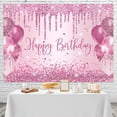 thumbnail image 2 of Purple Birthday Backdrop  Balloon Woman Happy Birthday Party Decorations  Girls Sweet 16 18th 21th Birthday Party Decorations Cake Table Supplies, 2 of 3