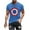 Blue, variant on UVEASISHA USA Independence Day T-shirts for Men Short Sleeve American Flag Sunflower Graphic Tee 4th of July Patriotic T Shirts Black XXXL