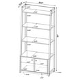 thumbnail image 6 of Coaster Transitional 29.5" Wood Bookcase with 2-Door in Walnut, 6 of 6