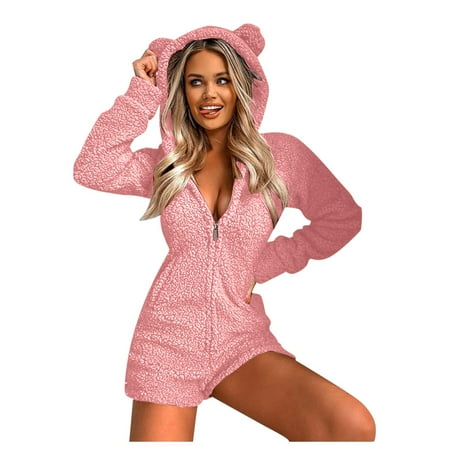 

Women s Hooded Autumn Women Body Cute Shorts Solid Womens Stretch Jumpsuit Rompers Home Service Women Body Jumpsuit Long Sleeve Bodysuit Women Long Sleeve Bodysuit Women Jumpsuits for Women Cute