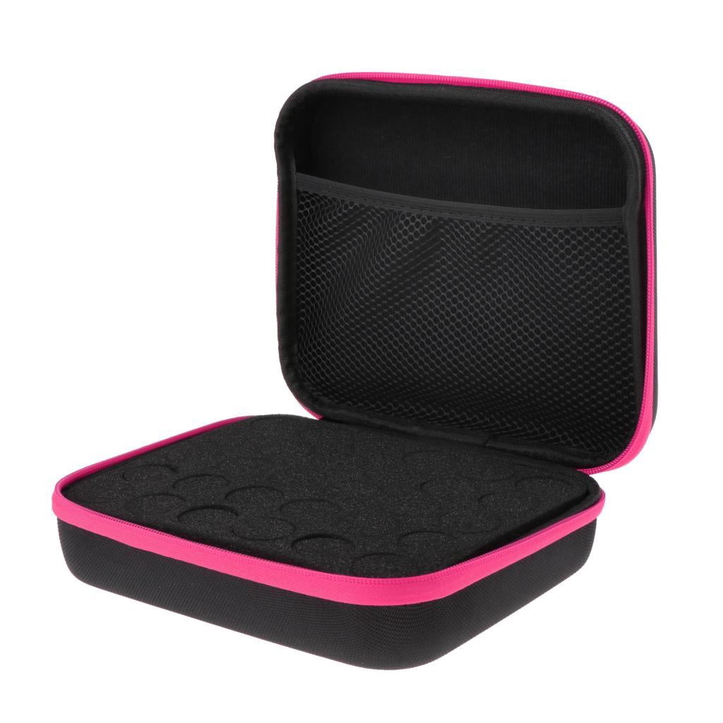 EHJRE Essential Oil Storage Case Traveling Carrying Oil Holder Hold 5-15 Ml 30Bottles - Pink