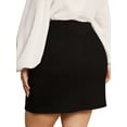 thumbnail image 3 of Agnes Orinda Women's Plus Size Skirt Faux Suede High Waist Bodycon Mini Skirts 3X Black, 3 of 6