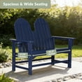 thumbnail image 5 of WestinTrends St. Augustine Outdoor Patio 49" HDPE Adirondack Garden Bench, Navy Blue, 5 of 16