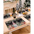 thumbnail image 3 of Christmas Placemats Set of 6, Christmas Balls Gnome Place Mats Berry Eucalyptus Snowflake Black Placemat Table Decoration for Kitchen Table Dinner Xmas Holiday Party Decor Indoor Outdoor 13x19 Inch, 3 of 9
